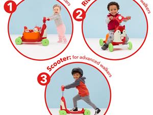 Skip hop ride on toy vos 3in1( loopwagen en step)